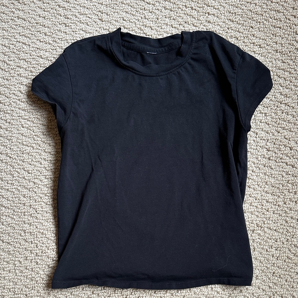 lululemon athletica Black Organic Cotton Baby Tee